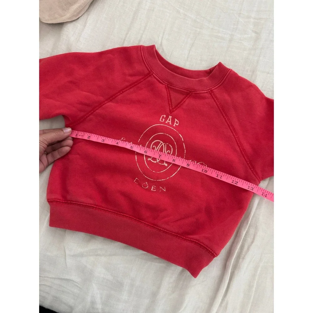 Gap x Doen Kids Red Graphic Sweatshirt Pullover 2 Years Old